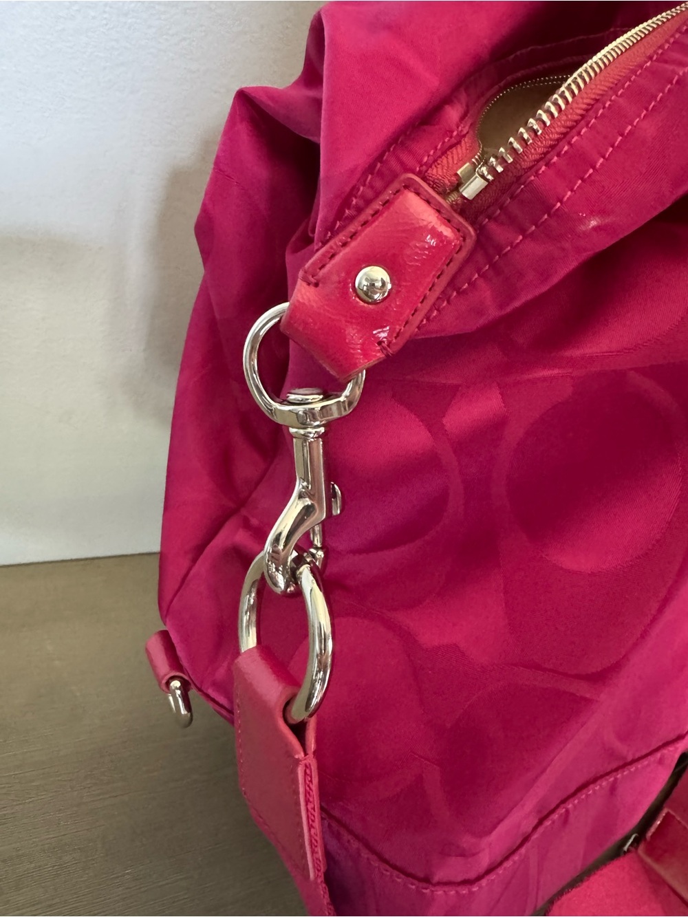 Coach Signature Nylon Travel Weekender Duffel Bag - Picture 4 of 10